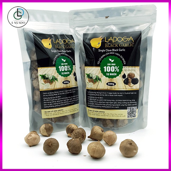 [ 1000g Tỏi đen cô đơn ] Lên men tự nhiên Túi tỏi đen Ladoga